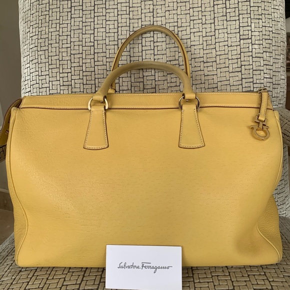 Salvatore Ferragamo Handbags - Salvatore Ferragamo yellow speedy bag.